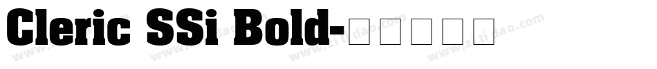 Cleric SSi Bold字体转换